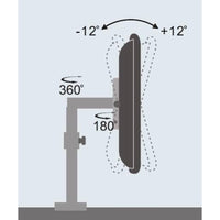 Techly ICA-LCD 501BK Flachbildschirm-Tischhalterung 68,6 cm (27") Tisch/Bank Schwarz