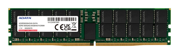 Modulo di memoria ADATA AD5R560032G20-SHYA 32 GB 1 x 32 GB DDR5 5600 MT/s 288-pin DIMM ECC