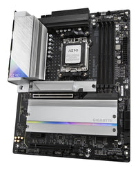 GIGABYTE B650 AERO G Mainboard - Unterstützt AMD Ryzen 9000er-Serie CPUs, bis zu 8000 MHz DDR5 (OC), 1xPCIe 5.0 + 2xPCIe 4.0 M.2, 2,5 GbE LAN, WIFI 6E, USB 3.2 Gen 2