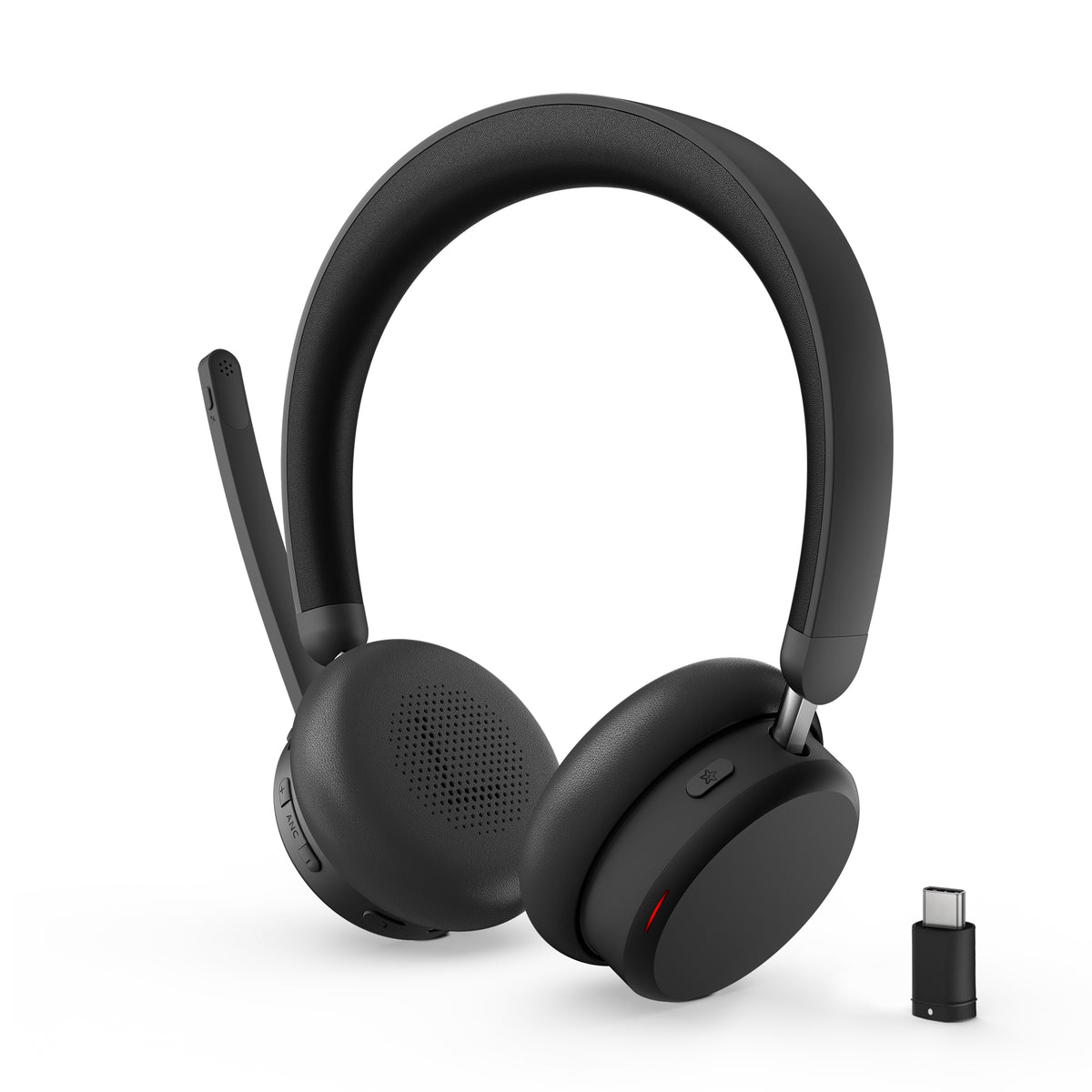 Lenovo 6550 Kopfhörer Kabellos Kopfband Büro/Callcenter USB Typ-C Bluetooth Schwarz