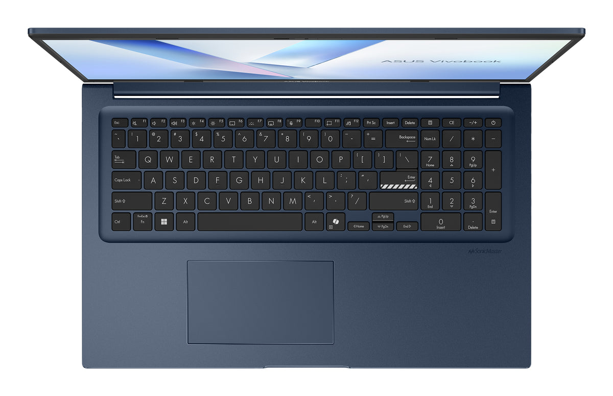 ASUS Vivobook 17 X1704MA-ISSAU199W Intel Core 3 304 Laptop 43,9 cm (17.3") Full HD 8 GB DDR5-SDRAM 256 GB SSD Wi-Fi 6 (802.11ax) Windows 11 Home Blau
