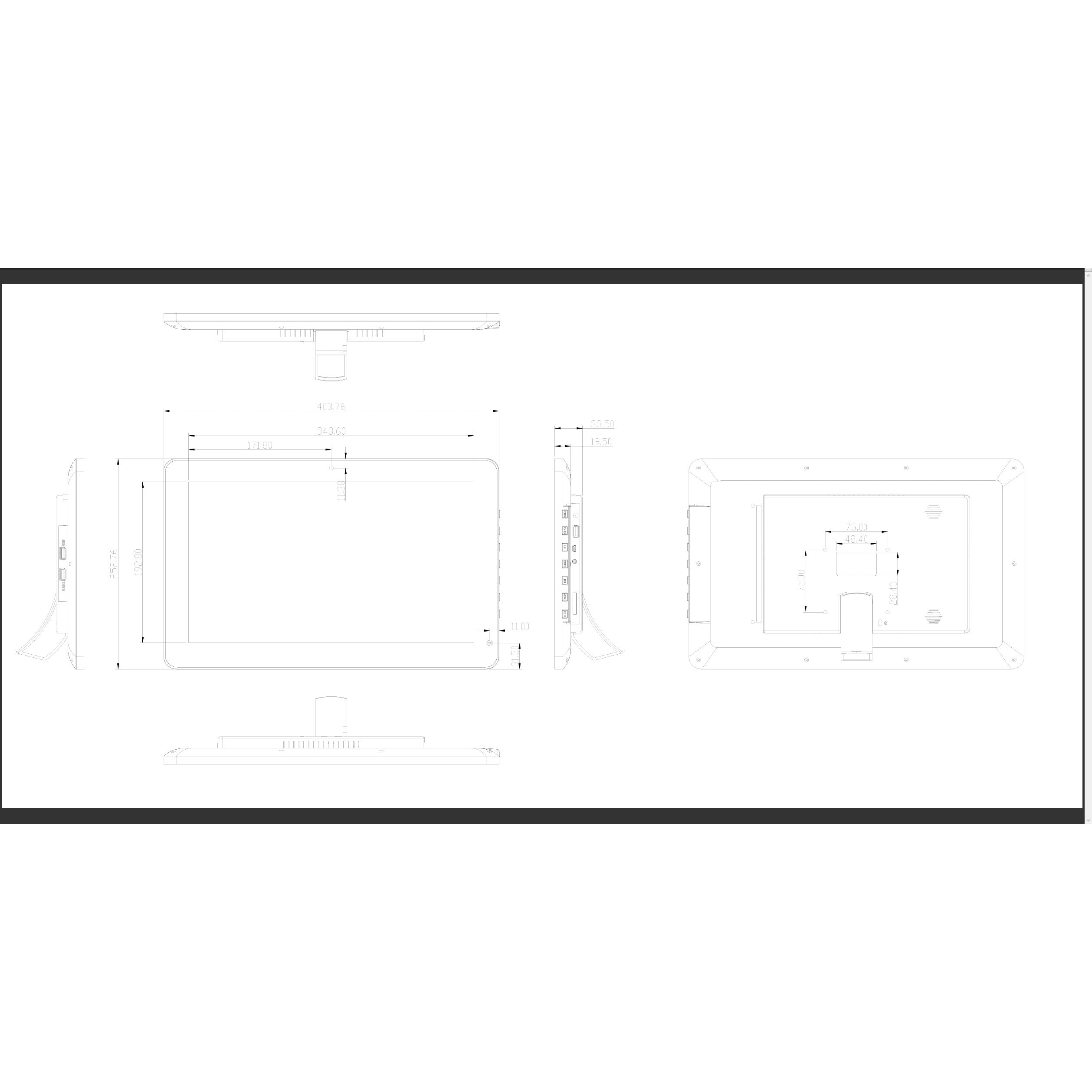 ALLNET Touch Display Tablet 15 Zoll PoE mit 8GB/64GB. RK3568 Android 13.PrimeOne-150