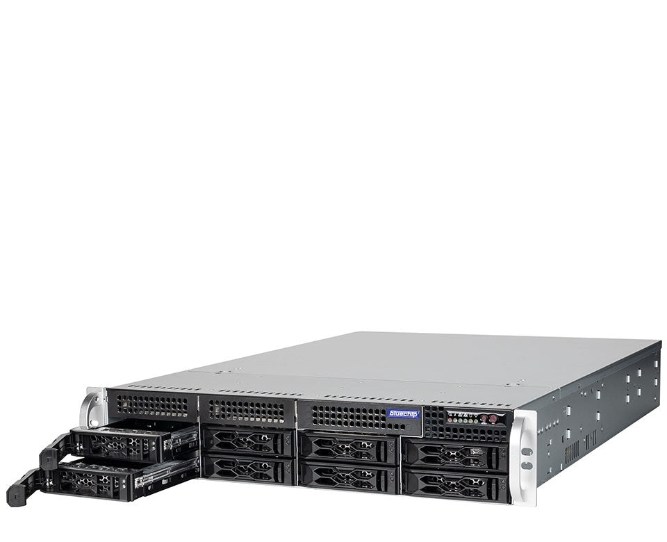 bluechip SERVERline R42316s 2 HE Rack, Intel® Xeon® Silver 4410Y Prozessor / 2.00 GHz, TPM-Modul, 32 GB DDR5, 2 x 960 GB SSD, 2 x 10 Gigabit Ethernet