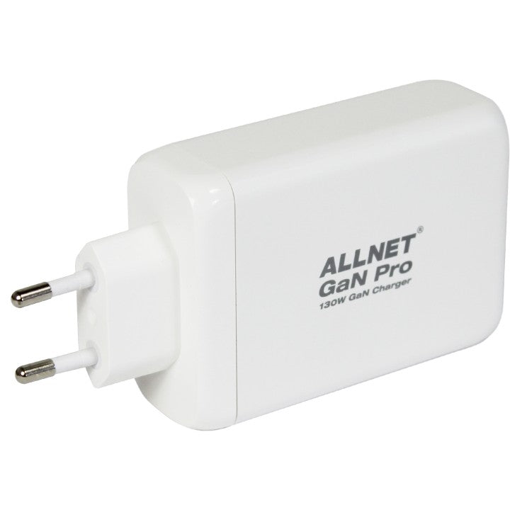 Z ALLNET Ersatznetzteil QC USB-C PD GaN Netzteil Power Supply130Watt 1x USB Typ-A QC 3x USB Typ-C**EU PLUG**