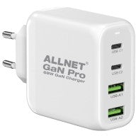 Z ALLNET Ersatznetzteil QC USB-C PD GaN Netzteil Power Supply68Watt 2x USB Typ-A QC 2x USB Typ-C**EU PLUG**