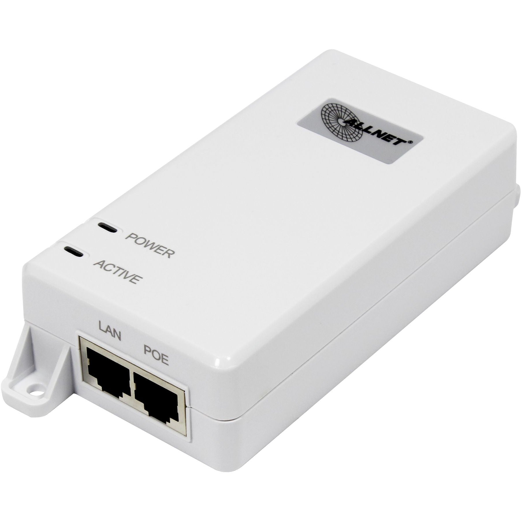 Z ALLNET PoE Injektor Gigabit PoE & PoE+ (15.4W/30W) / Kunststoffgehäuse / ALL0488v6