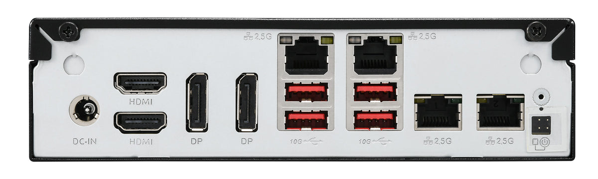 Shuttle Slim AI PC DN11H7 Intel Core Ultra 7 155H, Intel Arc graphics, 2xHDMI, 2x DP, 4x 2.5Gbit LAN, VESA, 24/7 Dauerbetrieb