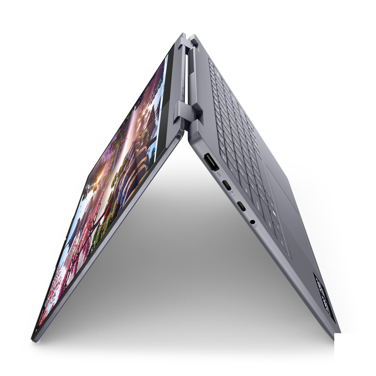 Lenovo IdeaPad 5 2-in-1 14AKP10 Copilot+ PC AMD Ryzen AI 7 350 Hybrid (2-in-1) 35,6 cm (14") Touchscreen WUXGA 16 GB LPDDR5x-SDRAM 512 GB SSD Wi-Fi 7 (802.11be) Windows 11 Home Deutsch Grau