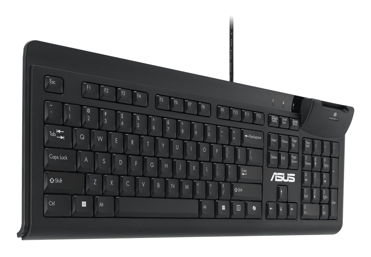 ASUS Smart Card Keyboard KU100 Tastatur Heimbüro USB QWERTZ Deutsch Schwarz