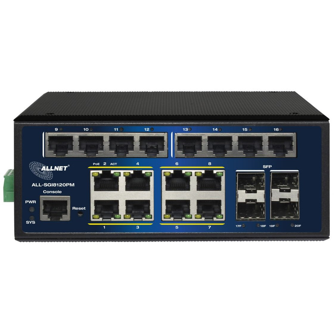 20+4P ALLNET ALL-SGI8120PM POE M industrial