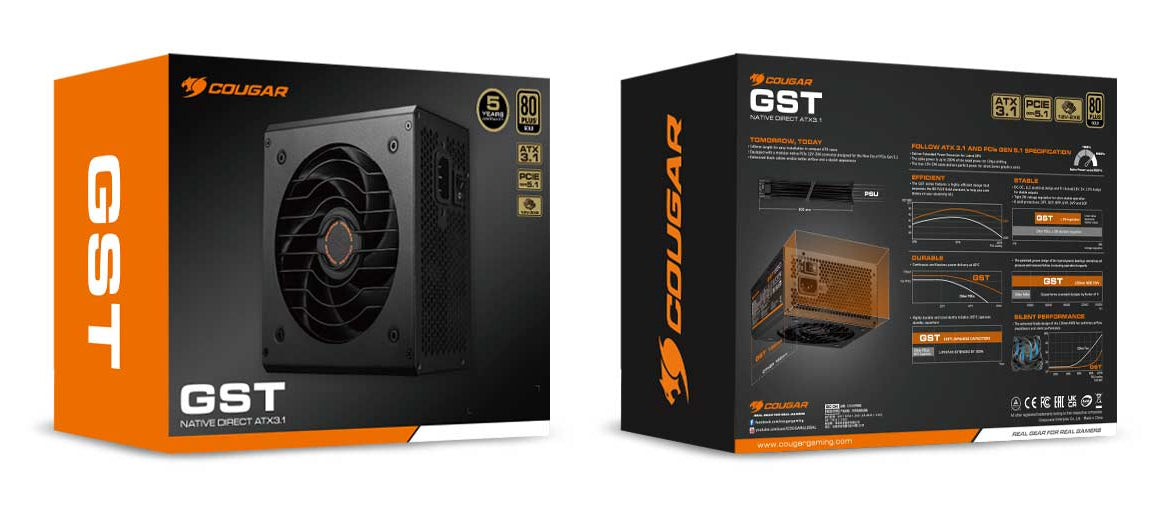 COUGAR Netzteil GST 750W ATX3.1 / 80 Plus Gold