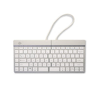 R-Go Tools Ergonomische Tastatur R-Go Split Break mit Pausensoftware, ergonomische geteilte Tastatur, QWERTY (US), kabellos, weiß