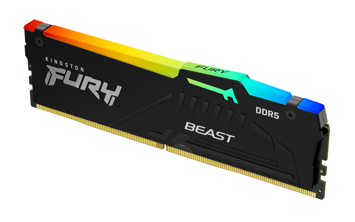 Kingston Technology FURY Beast 128 GB 5200 MT/s DDR5 CL40 DIMM (4er-Kit) RGB XMP