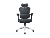 Equip Ergonomischer Premium-Bürostuhl mit Kopfstütze und Armlehnen, Blau-Schwarz