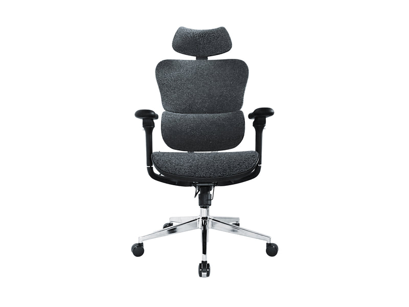 Equip Ergonomischer Premium-Bürostuhl mit Kopfstütze und Armlehnen, Blau-Schwarz