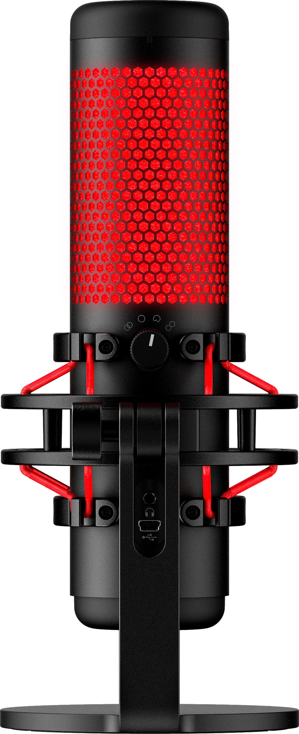 HyperX QuadCast - USB Microphone (Black-Red) - Red Lighting Rot PC-Mikrofon