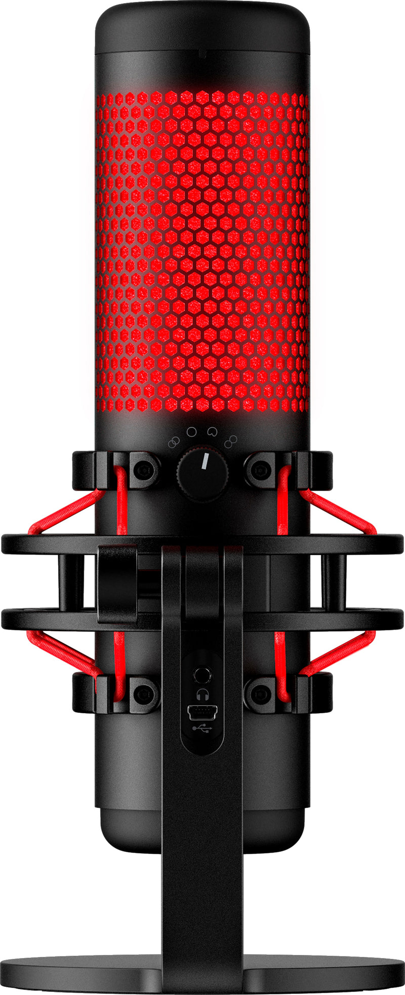 HyperX QuadCast - USB Microphone (Black-Red) - Red Lighting Rot PC-Mikrofon