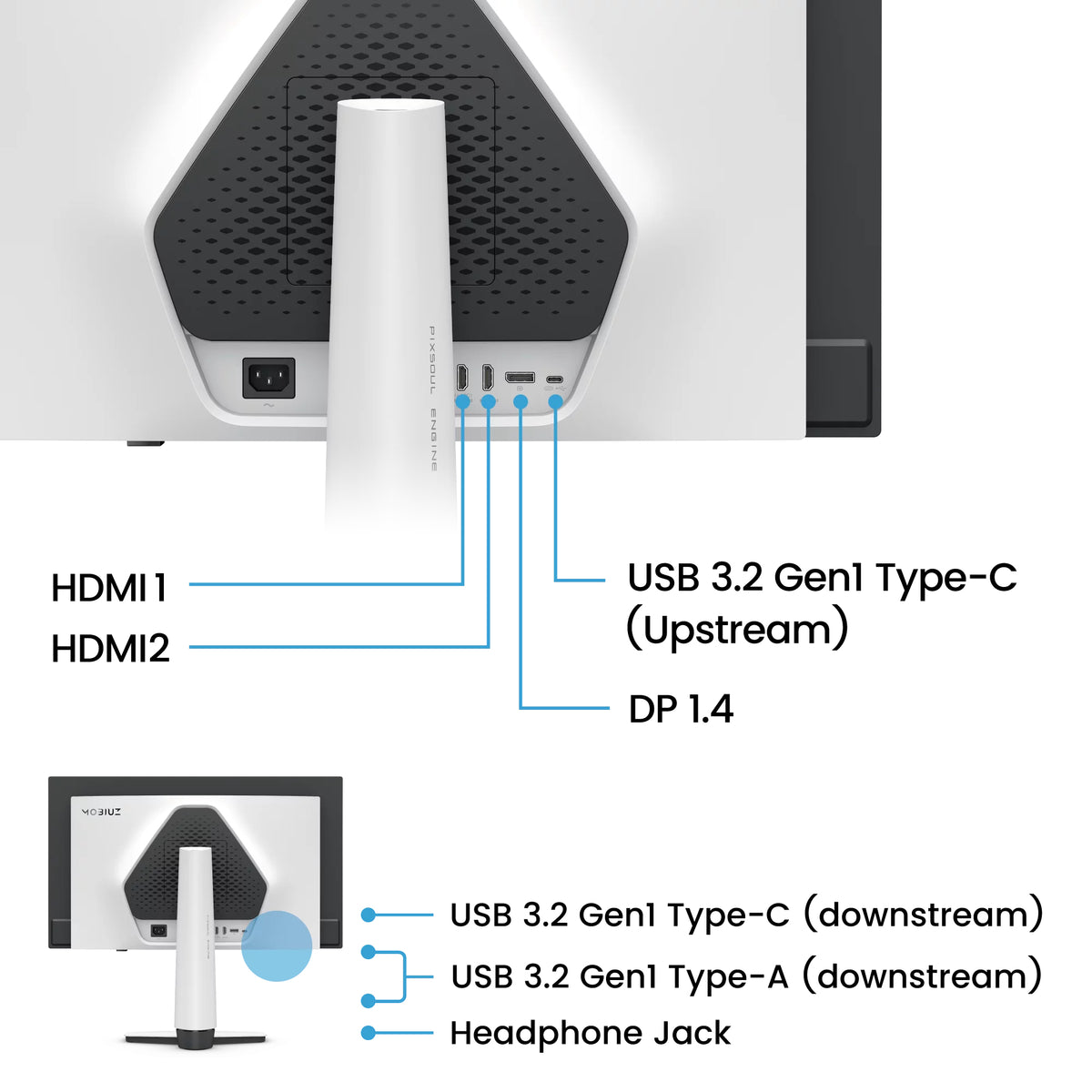 BenQ EX271QZ Computerbildschirm 67,3 cm (26.5") 2560 x 1440 Pixel 2K OLED Weiß