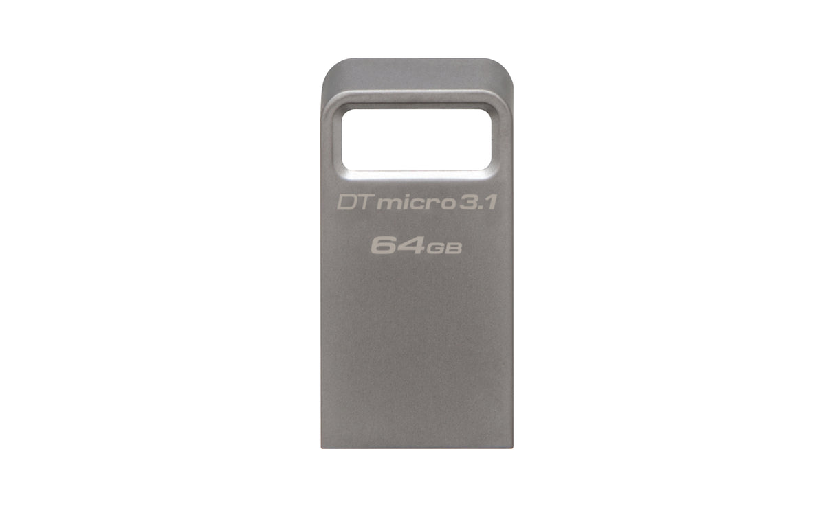 Kingston Technology DataTraveler Micro 3.1 64GB USB-Stick USB Typ-A 3.2 Gen 1 (3.1 Gen 1) Metallisch