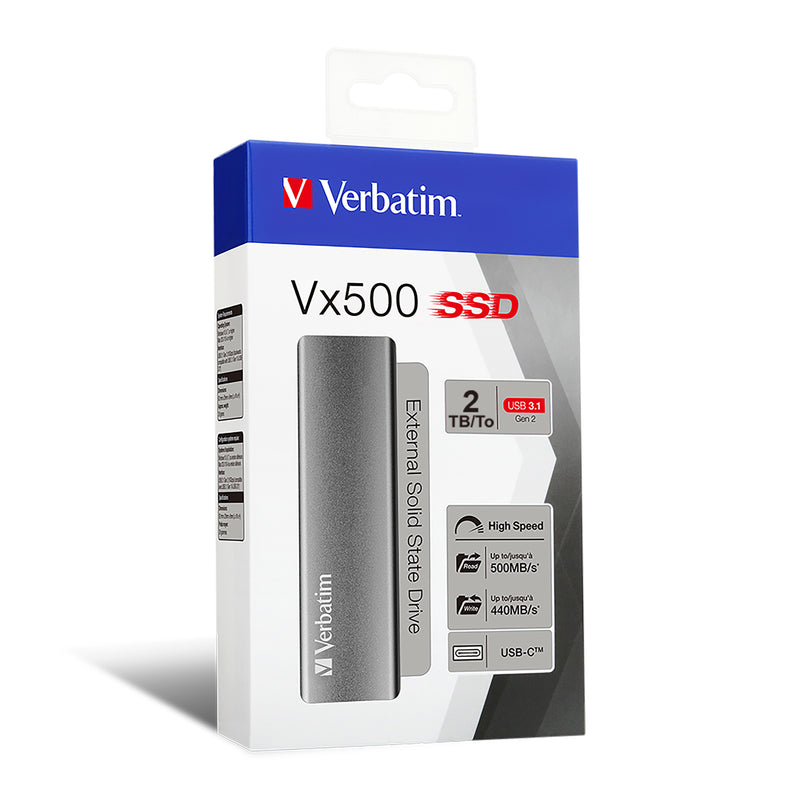 Verbatim Vx500 2 TB USB Typ-C 3.2 Gen 2 (3.1 Gen 2) Silber