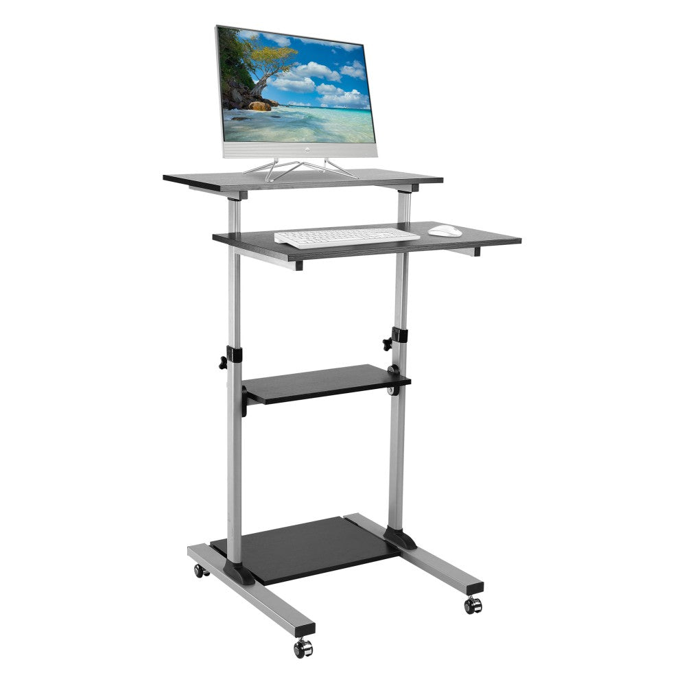 Techly ICA-TB TPM-3 Stehschreibtisch Schwarz, Silber