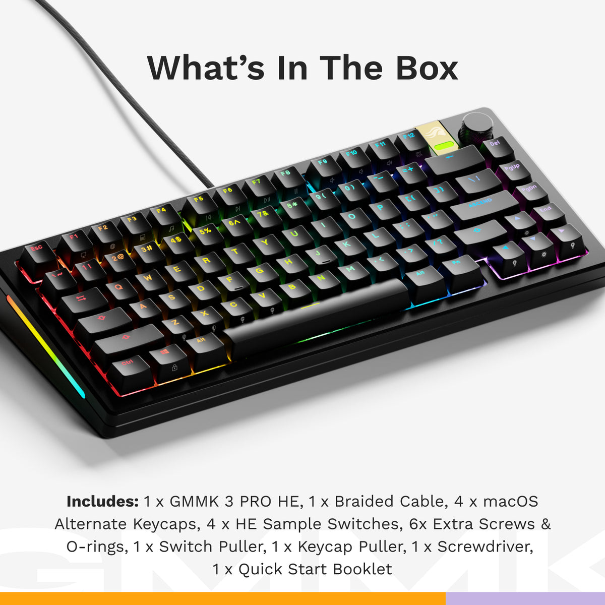 Glorious Gaming GMMK 3 PRO HE 75% Prebuilt Tastatur USB QWERTY US Englisch Schwarz