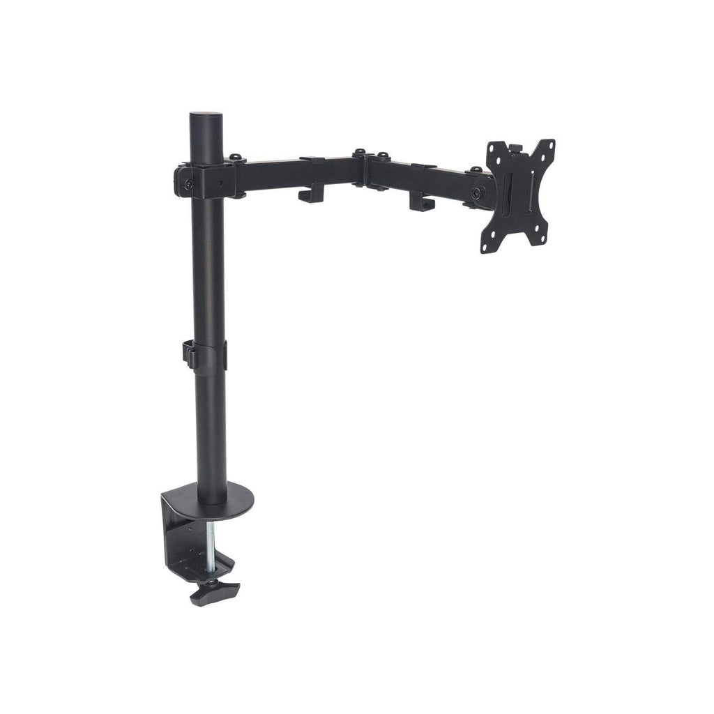 Manhattan Tischhalterung mit Monitorarm für ein Display, Für ein Display von 13" bis 32" und bis zu 8 kg, zweifach schwenkbar, schwarz