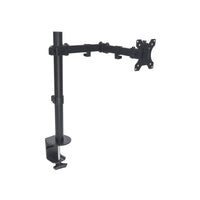Manhattan Tischhalterung mit Monitorarm für ein Display, Für ein Display von 13" bis 32" und bis zu 8 kg, zweifach schwenkbar, schwarz