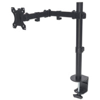 Manhattan Tischhalterung mit Monitorarm für ein Display, Für ein Display von 13" bis 32" und bis zu 8 kg, zweifach schwenkbar, schwarz