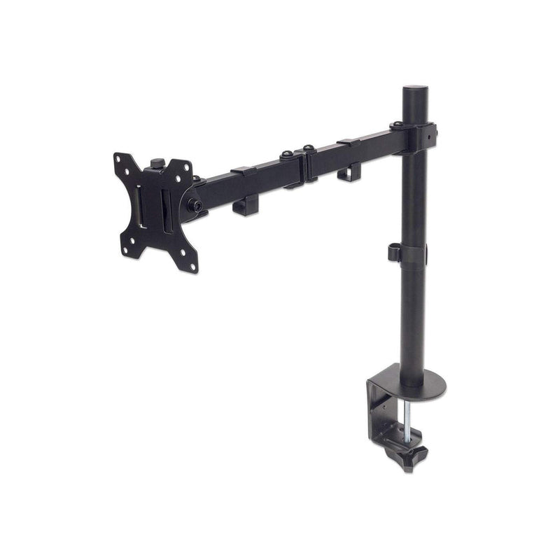 Manhattan Tischhalterung mit Monitorarm für ein Display, Für ein Display von 13" bis 32" und bis zu 8 kg, zweifach schwenkbar, schwarz