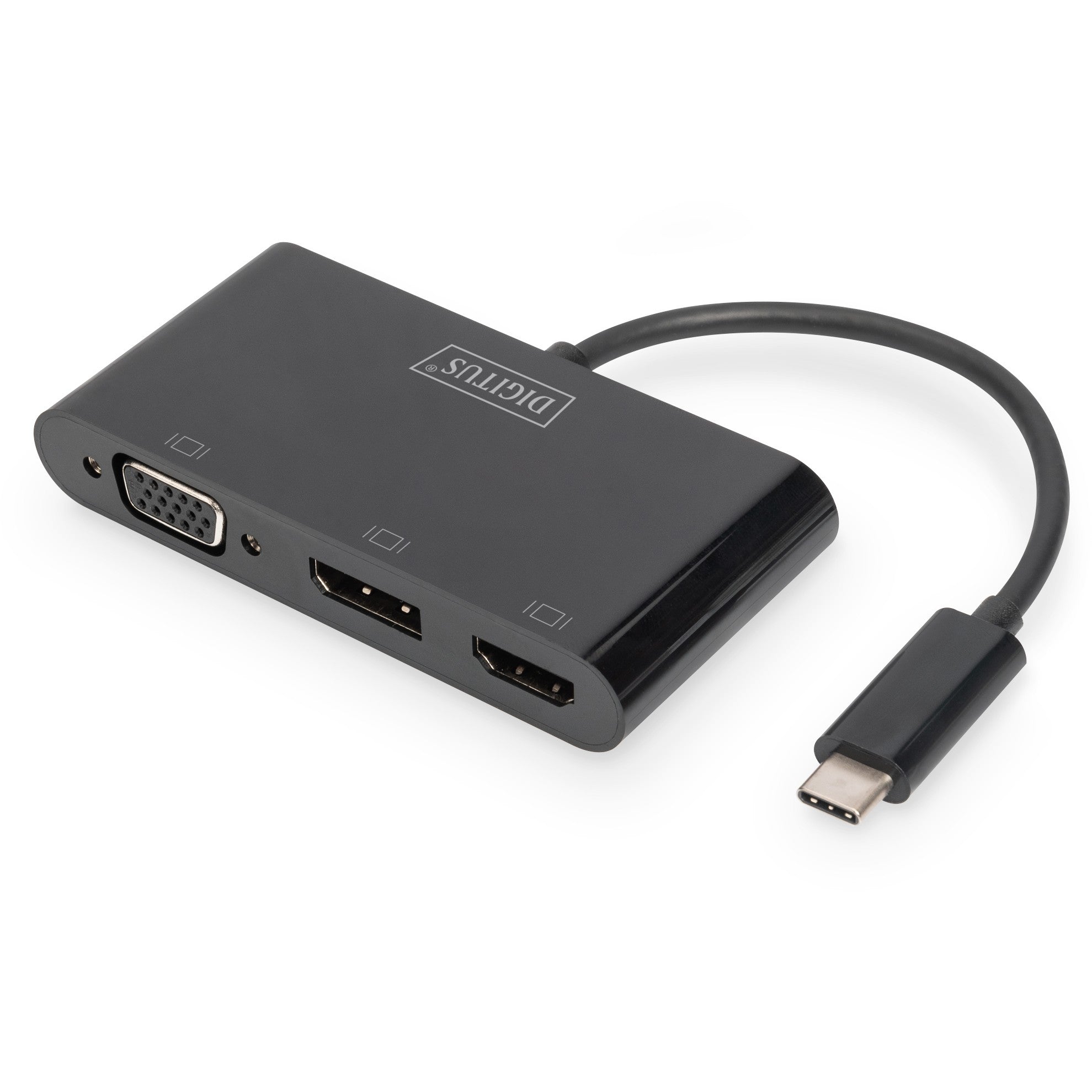 USB-C Grafik-Adapter DIGITUS Display Port/HDMI/VGA