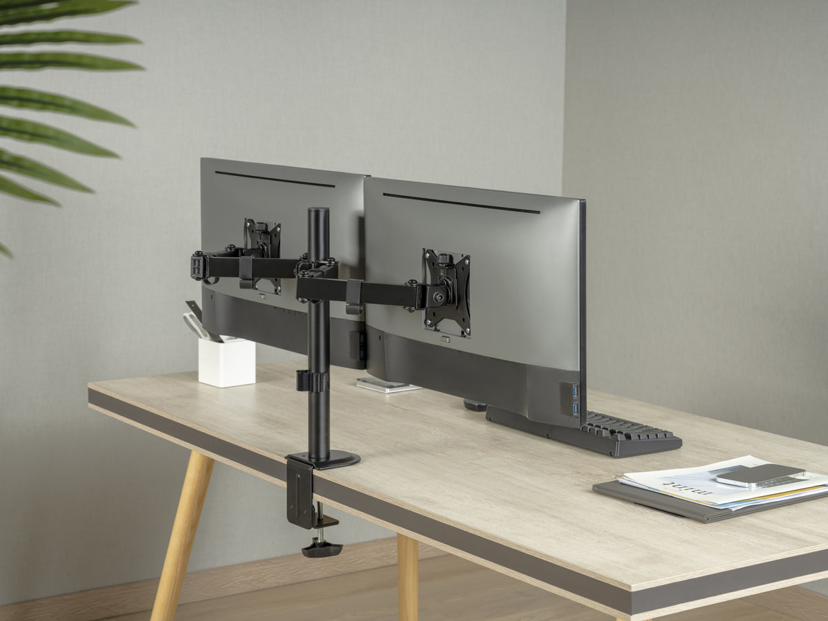 Equip 17"-32" Gelenk-Dual-Monitor-Tischhalterung