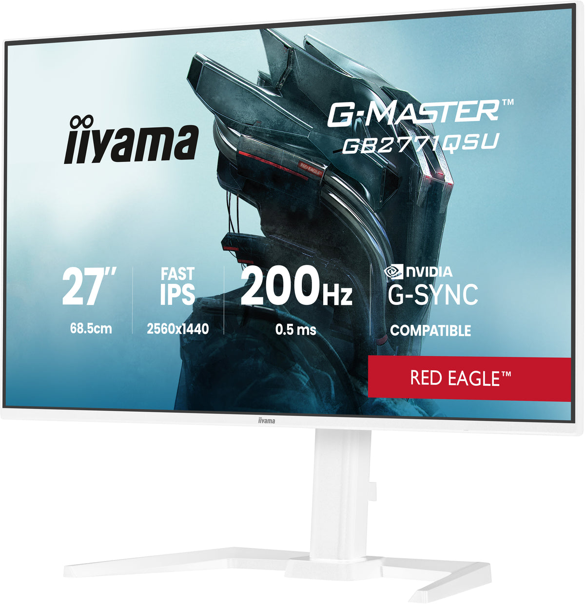 iiyama G-MASTER GB2771QSU-W1 Computerbildschirm 68,6 cm (27") 2560 x 1440 Pixel Wide Quad HD Weiß