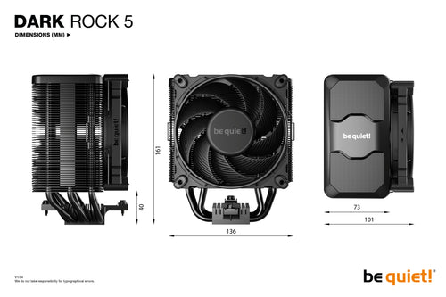 K Cooler be quiet! Dark Rock 5 multi Cooler | 1700 1200 1150 1151 1155 AM5 AM4