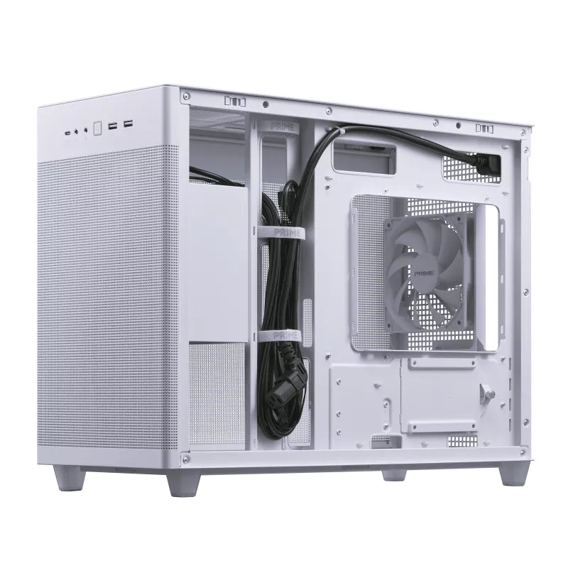 ASUS PRIME AP201 CASE TG WHITE Mini Tower Weiß