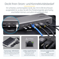 StarTech.com USB4-Dockingstation für zwei Monitore, Dual 4K mit 120Hz oder 8K mit 60Hz über HDMI, 100W Laptop-Ladung, 2,5GbE, USB-C Multi-Monitor-Dock, treiberlos