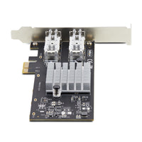 StarTech.com 2-Port GbE SFP Netzwerkkarte, PCIe 2.0 x1, Intel I350-AM2 2x 1GbE, 1000BASE Kupfer/Glasfaser Netzwerkkarte, Gigabit LWL/LAN Karte, Desktop/Server PCIE Netzwerkadapter, Windows und Linux Kompatibel