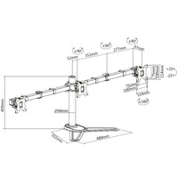 Equip 650125 17"-27" Dreifach-Gelenk-Monitor/LCD-Tischfußhalterung