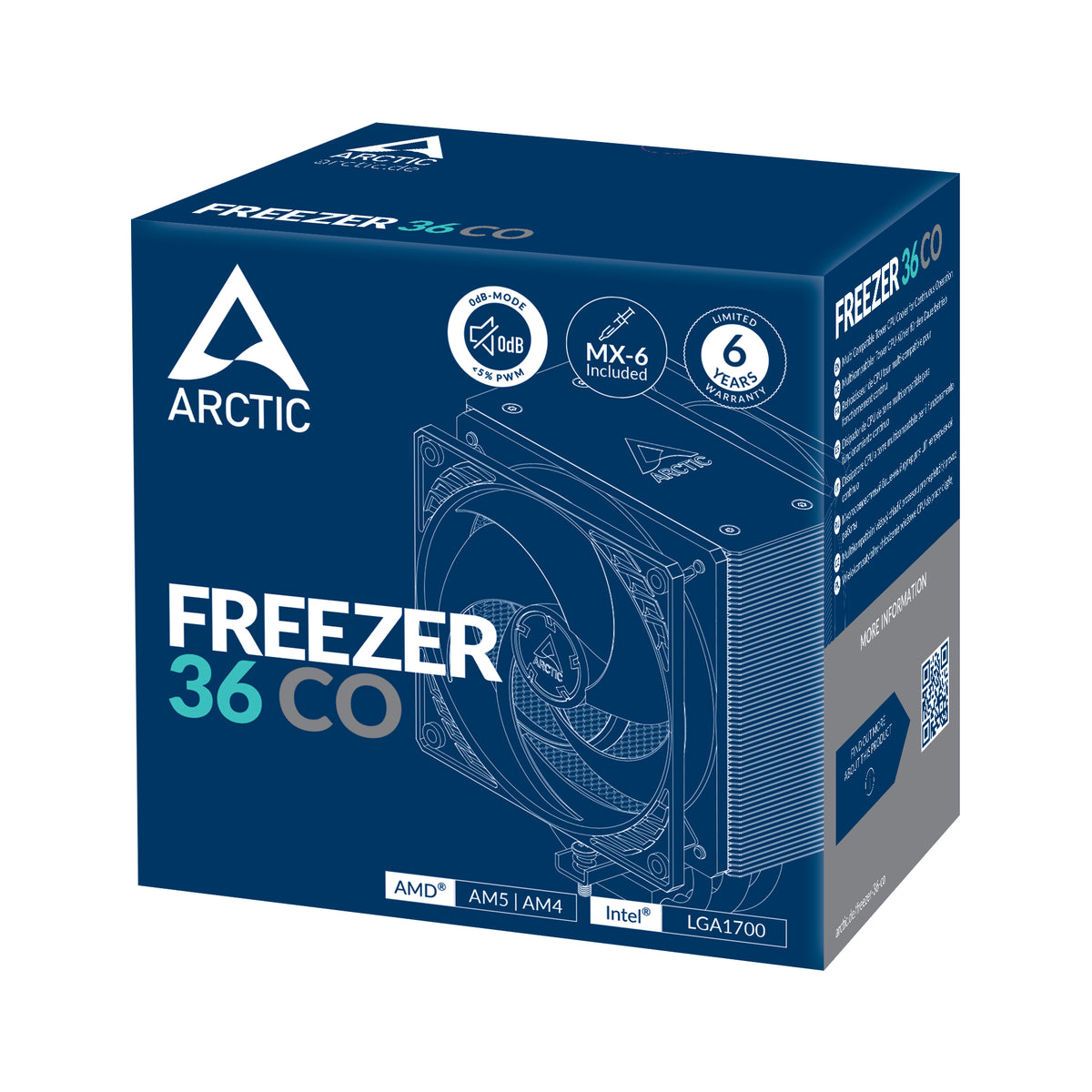 ARCTIC Freezer 36 CO Multikompatibler Tower CPU-Kühler für den Dauerbetrieb