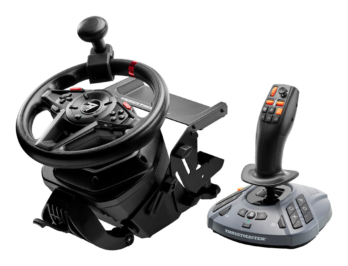 Thrustmaster T128 SimTask Farming Pack Schwarz USB Lenkrad + Pedale + Schalthebel Analog / Digital PC, PlayStation 4, PlayStation 5
