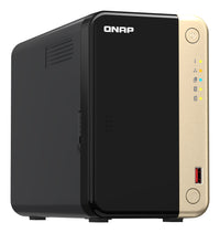 QNAP TS-264 NAS Tower Intel® Celeron® N5095 8 GB 0 TB QNAP QTS Schwarz, Gold