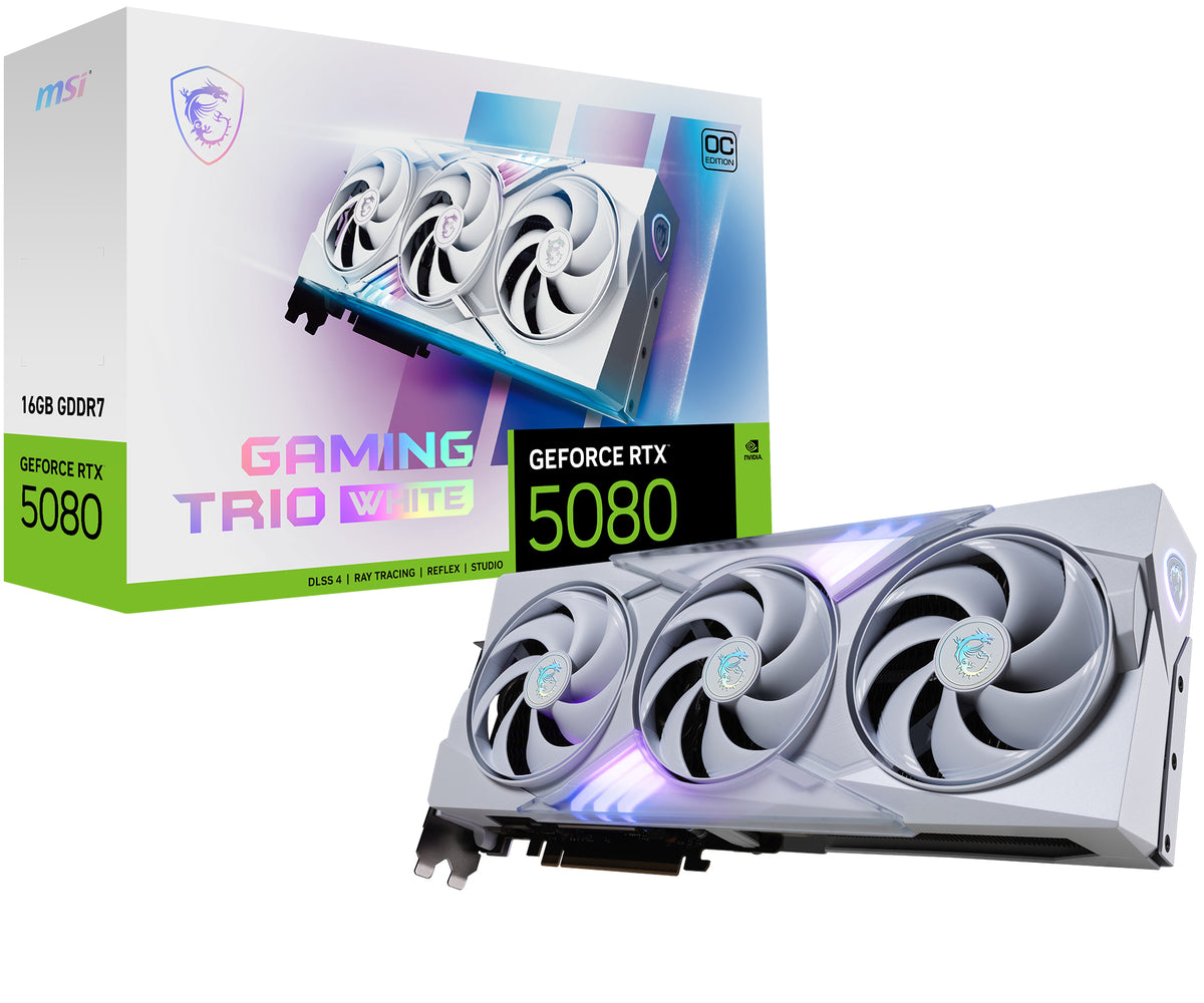 MSI GAMING GEFORCE RTX 5080 16G TRIO OC WHITE Grafikkarte NVIDIA 16 GB GDDR7