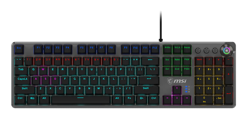 MSI FORGE GK310 RED DE Tastatur Gaming USB QWERTY Deutsch Schwarz