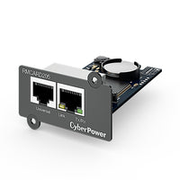 Carte réseau CyberPower RMCARD205 100 Mo, IPv4/v6, SNMPv1/v3, HTTP/HTTPs, TCP/IP, UDP, DHCP, NTP, DNS, SMTP, SSH, SSL, TLS, Telnet, FTP et Syslog, compatible avec capteur externe (optionnel), pour port d'extension