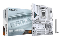 GIGABYTE B850 EAGLE WIFI7 ICE Mainboard – AMD Ryzen 9000 Serie Prozessoren, digitales 8+2+2 Phasen VRM, bis zu 8200 MHz DDR5 (O.C.), 1x PCIe 5.0 + 2x PCIe 4.0 M.2, Wi-Fi 7, 2.5 GbE LAN, USB 3.2 Gen 2