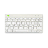 R-Go Tools Ergonomische Tastatur R-Go Compact Break, kompakte Tastatur mit Pausensoftware, AZERTY (FR), Bluetooth, Weiß
