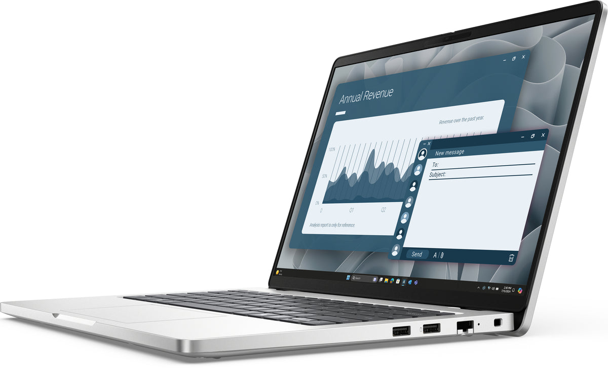 DELL Pro 14 PC14255 Copilot+ PC AMD Ryzen AI 7 PRO 350 Laptop 35,6 cm (14") Full HD+ 16 GB DDR5-SDRAM 512 GB SSD Wi-Fi 6E (802.11ax) Windows 11 Pro Platin Schweiz