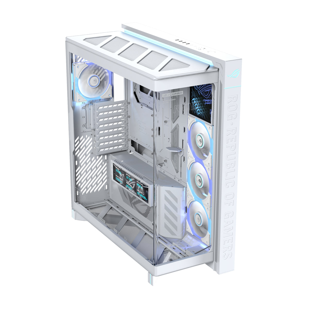 ASUS ROG CRONOX GR801 CURVE TG ARGB WHITE Midi Tower Weiß