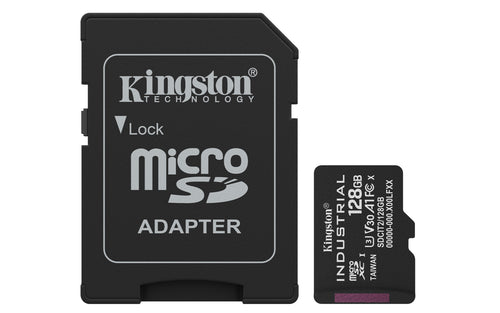 Kingston Technology 128GB microSDXC Industrial C10 A1 pSLC Karte + SD-Adapter