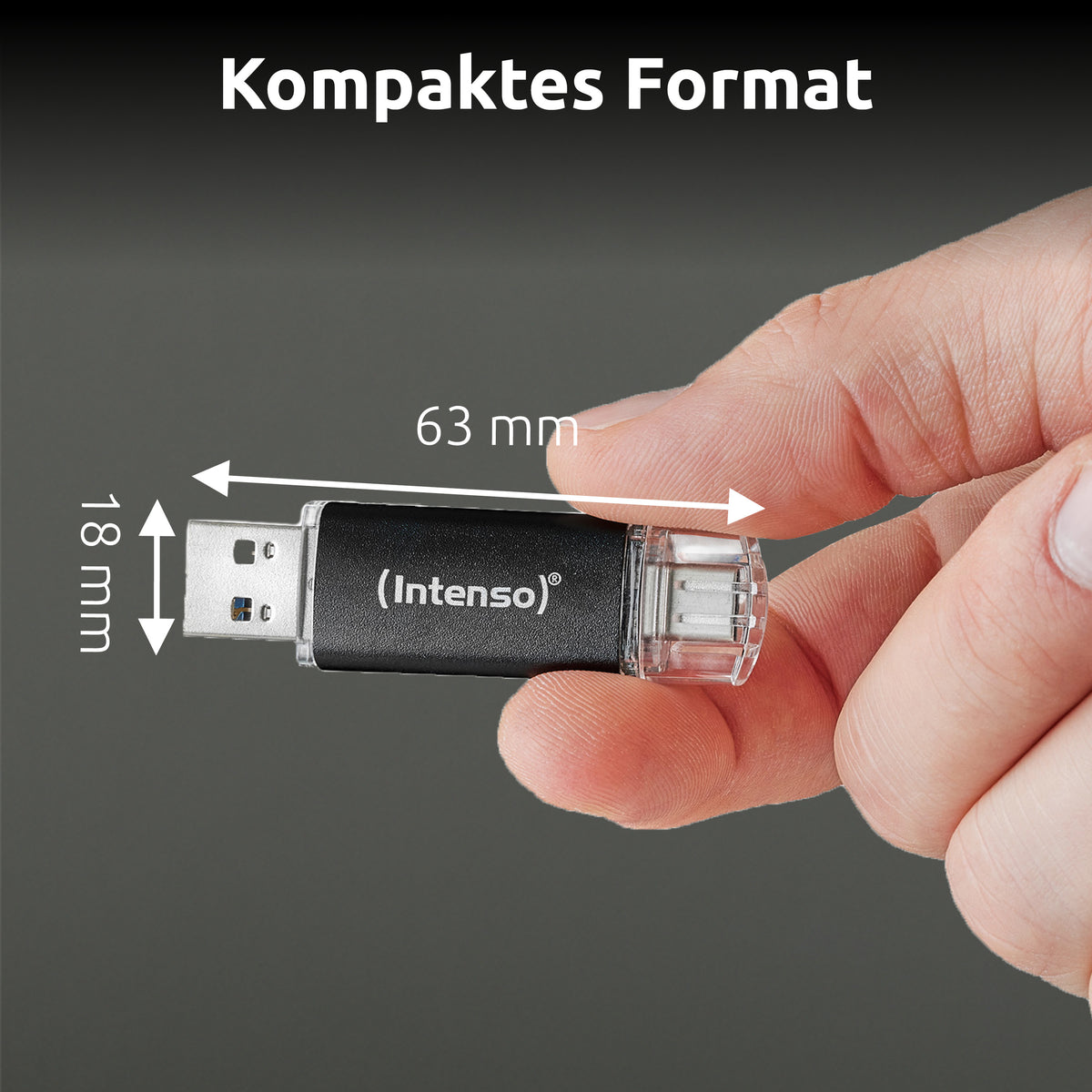 Intenso Twist Line USB-Stick 256 GB USB Type-A / USB Type-C 3.2 Gen 1 (3.1 Gen 1) Anthrazit